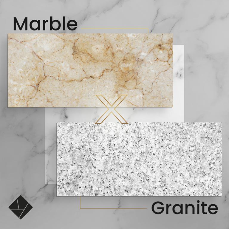 Marble and Granite are both popular types