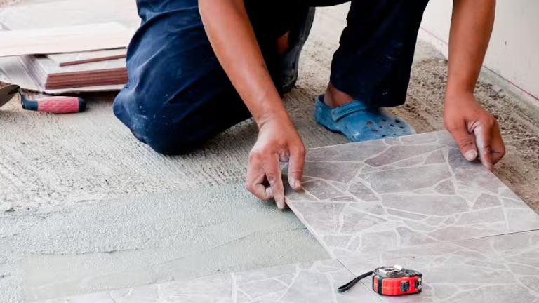 Marble flooring brings luxury space