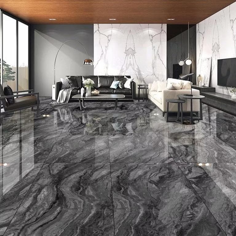 Gray marble floors come in a variety of shades, from light gray to deep charcoal.