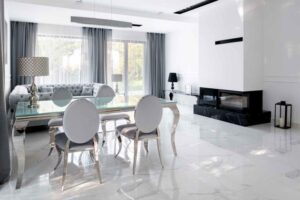 Prepare all materials and clean thoroughly before installing marble floors