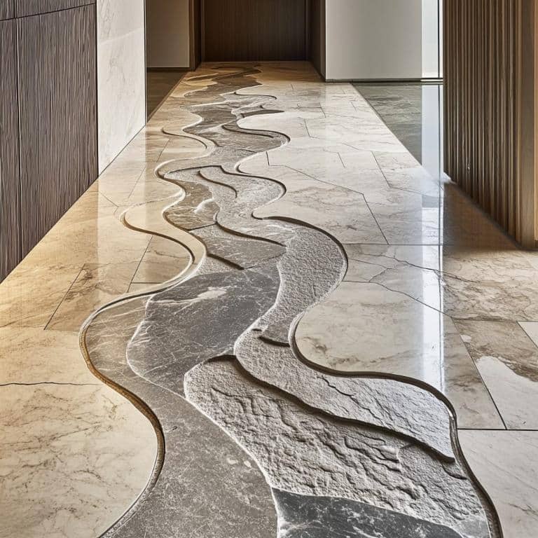 Marble concrete floors are timeless