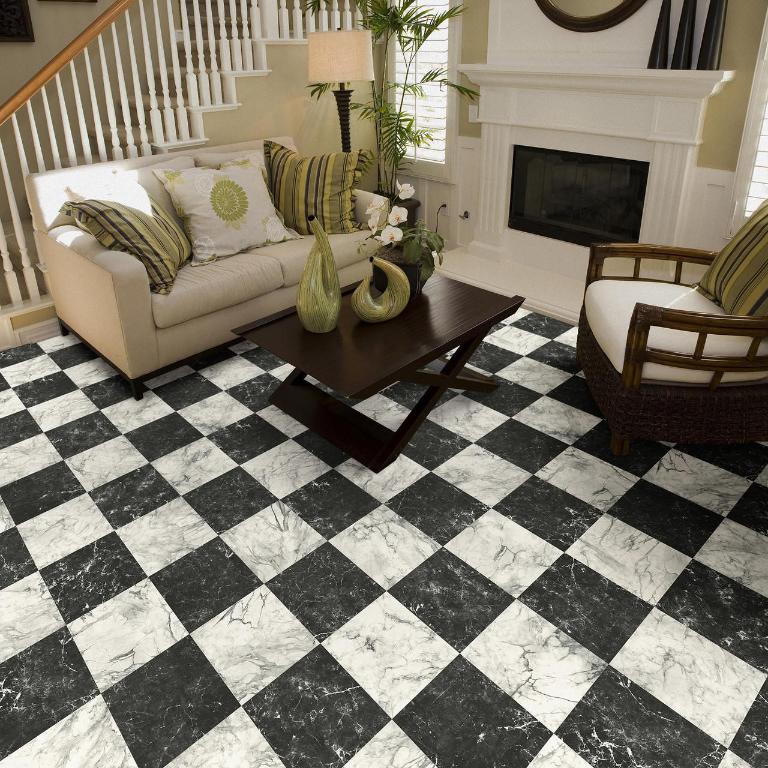 Black and white marble is suitable for many spaces