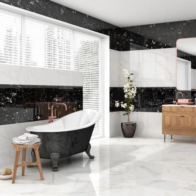 There are many different types of marble bathroom flooring