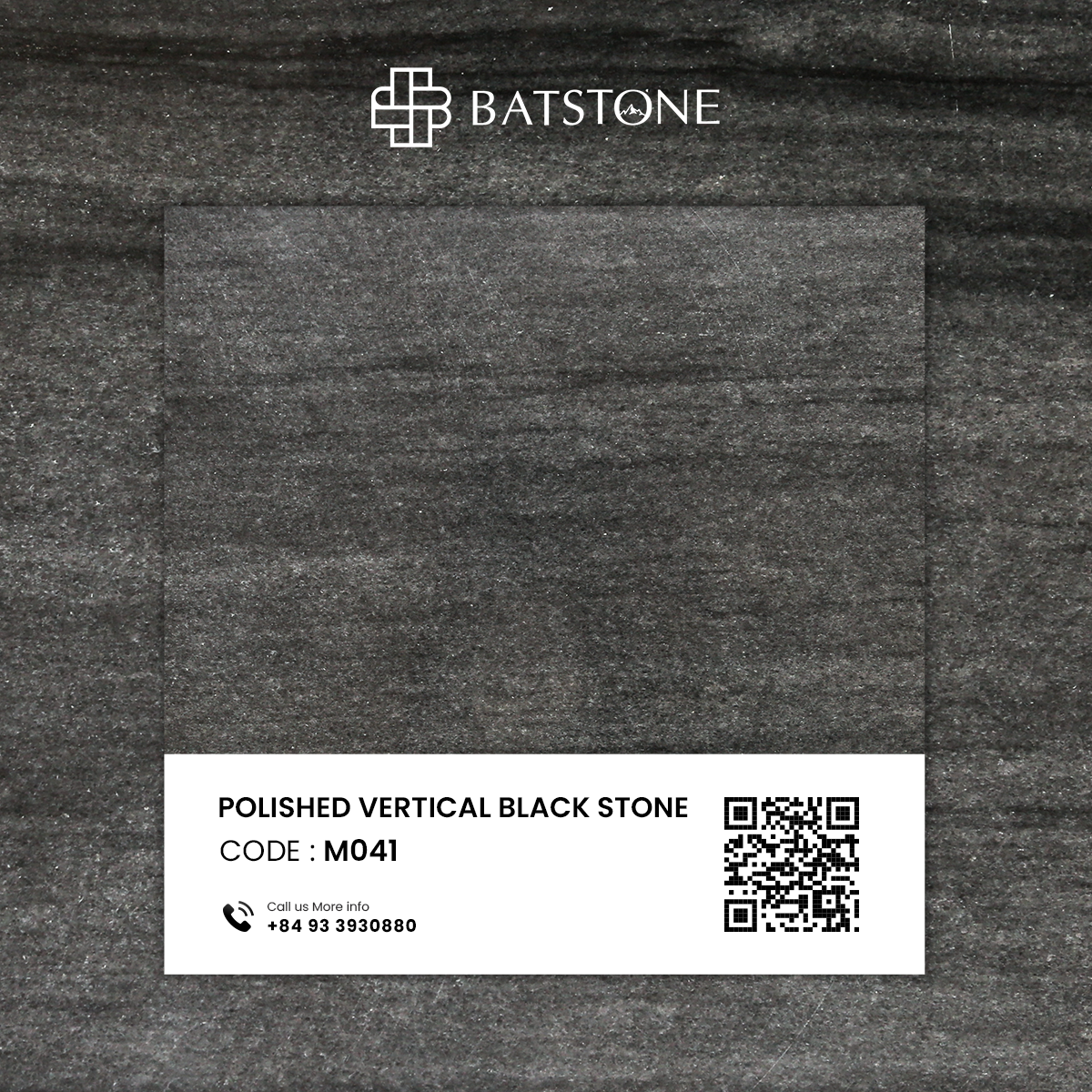 Polished Vertical Black Stone