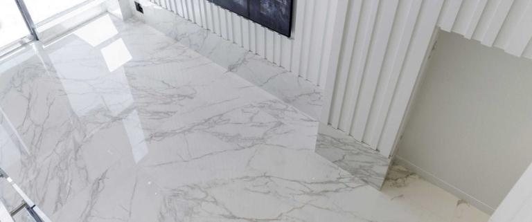 Marble floors are made from natural stone