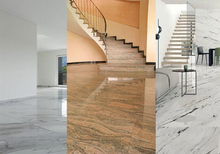 Marble creates luxury for space, Granite has durability