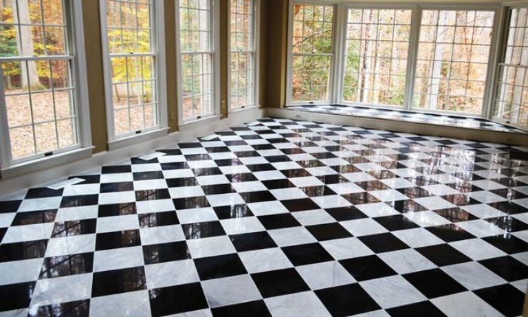 Black and white marble has classic beauty