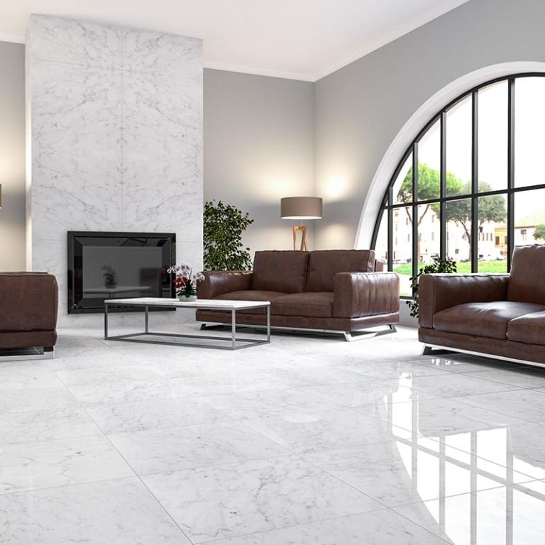 Simple white marble floor model, suitable for many spaces