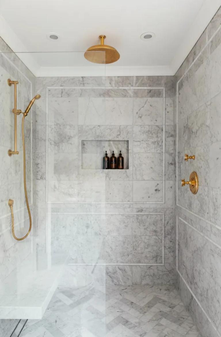 Regular maintenance of bathroom marble floors brings luxury to the space