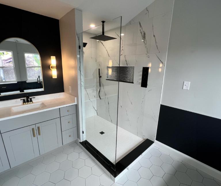 Installing a bathroom with durable, luxurious marble