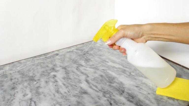 Cleaning shiny marble floors